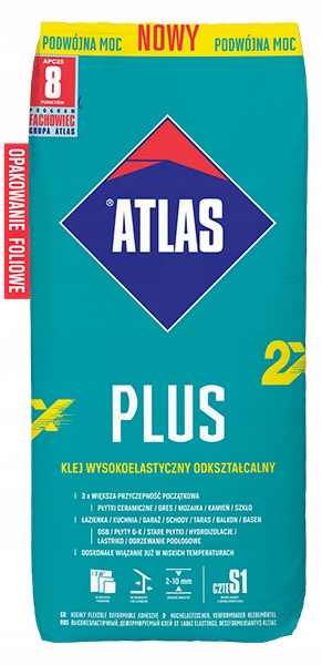 Atlas plus nowy klej wysokoelastyczny 25kg