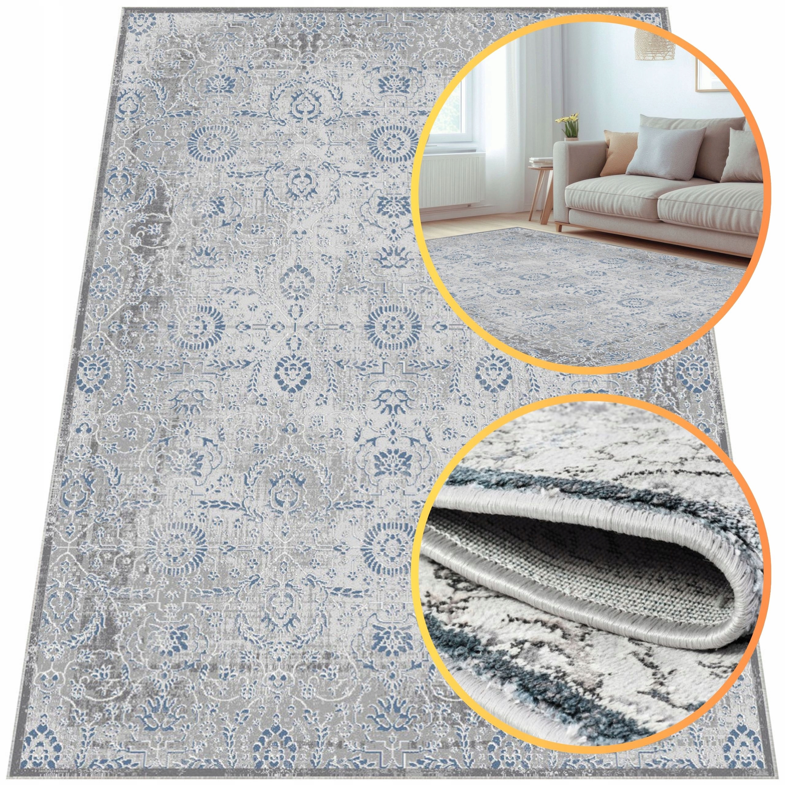 Koberec Lesklý 120x180 Latina Šedý Koberec Do Obývacího Pokoje Elegantní Koberec