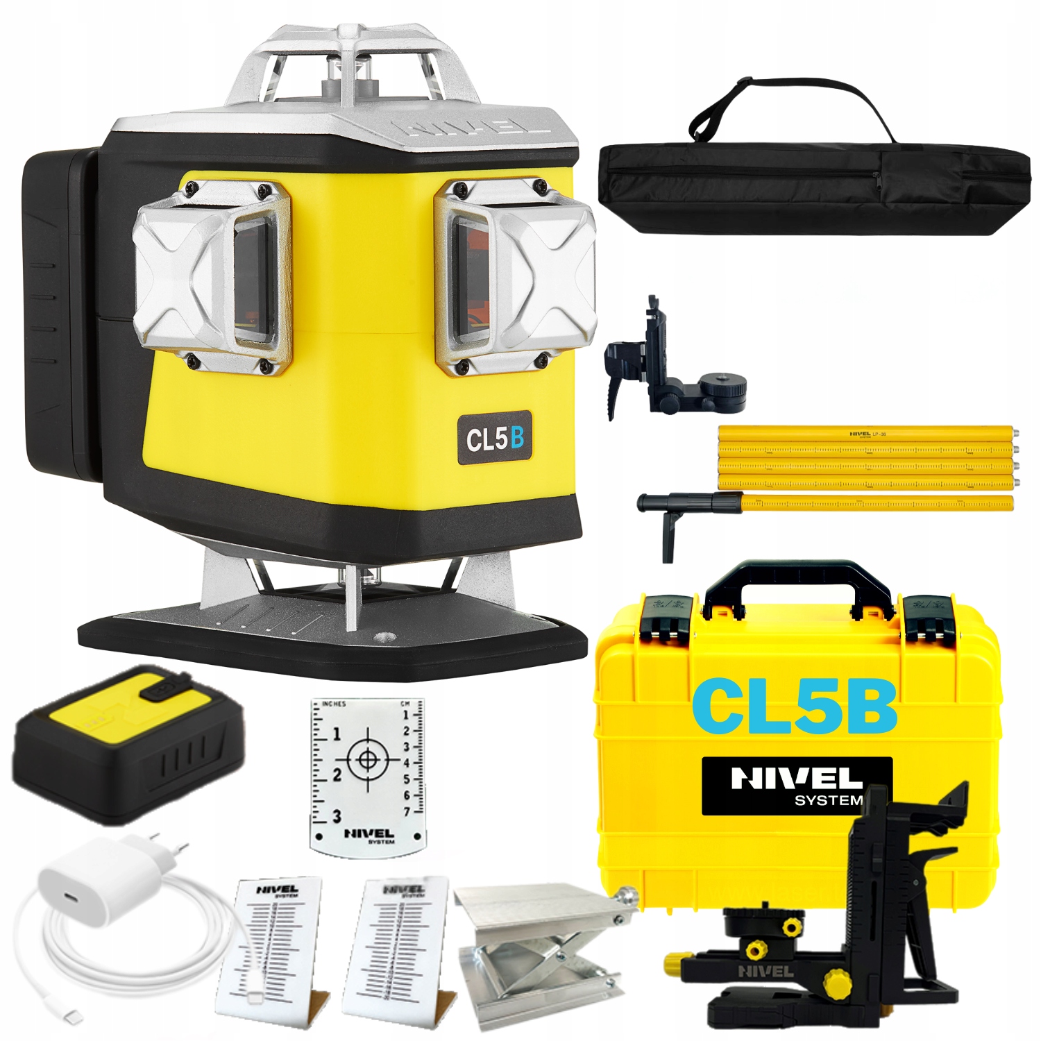 Laser krzyżowy CL5B laser krzyżowy laser niebieski Nivel z tyczką 3,6m
