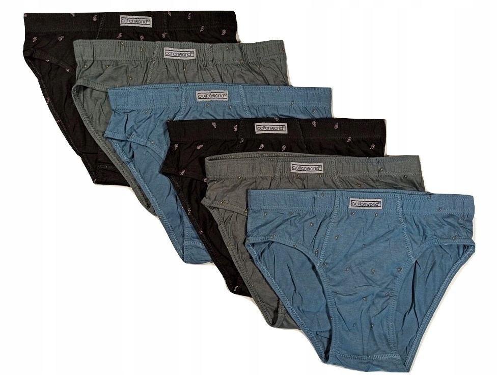 

Majtki slipy męskie Cotton World bawełna 6 szt XL