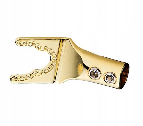 

Wtyk głośnikowy widełki Jantzen Audio złocone 8mm