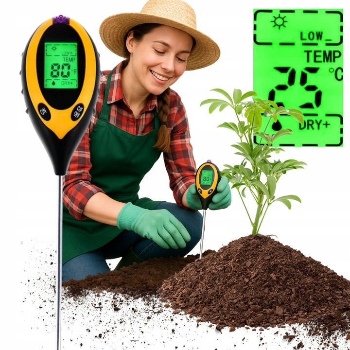 ИЗМЕРИТЕЛЬ PH ПОЧВЫ, ИЗМЕРИТЕЛЬ PH ПОЧВЫ, ИЗМЕРИТЕЛЬ ВЛАЖНОСТИ ПОЧВЫ 4 В 1