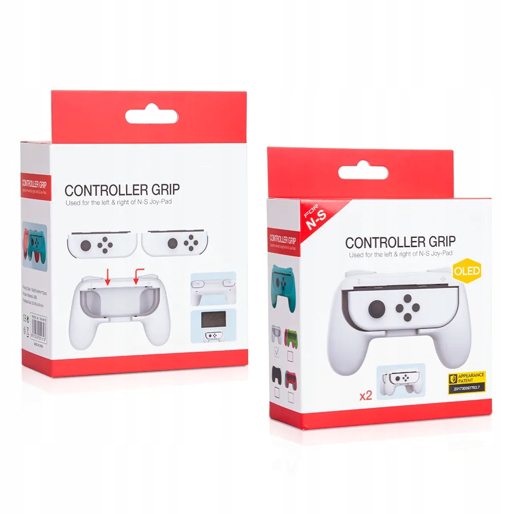 Uchwyty 2 szt białe na Joy-Cony do Switch i Switch OLED