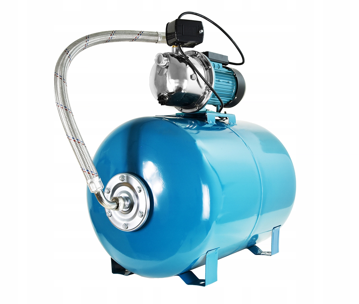 Hydrofor 100L Do Wody Pompa Hydroforowa Zbiornik Pełen Zestaw Wydajny Inox