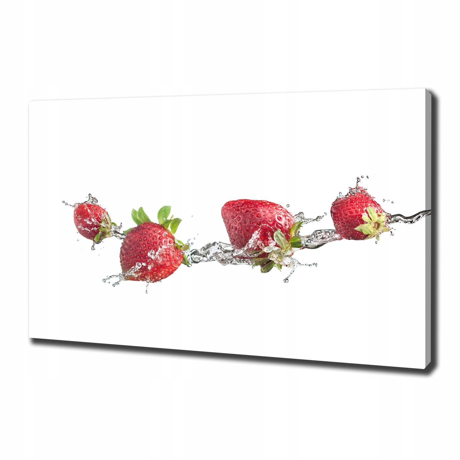 

Foto obraz na płótnie Truskawki i woda 100x70 cm
