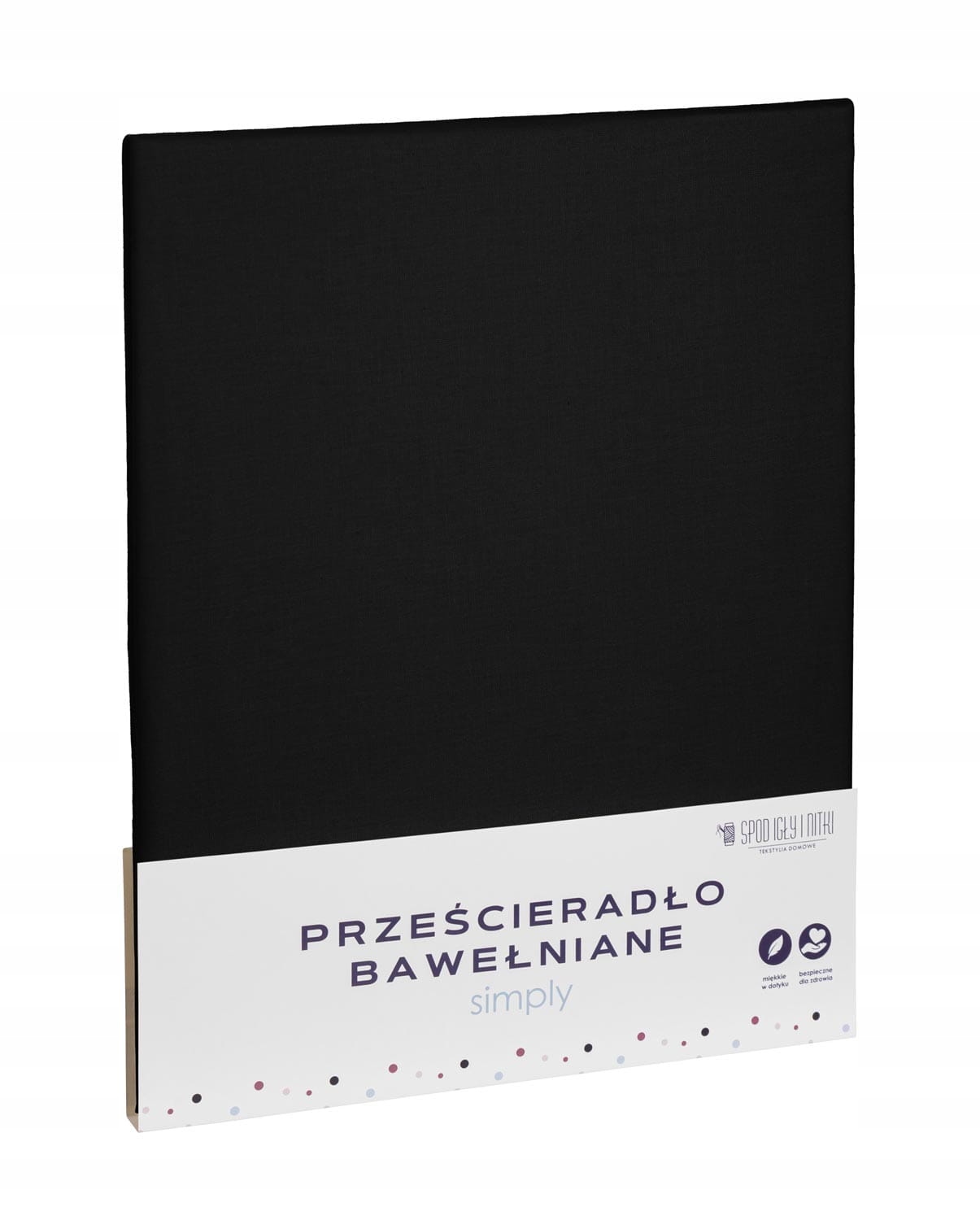 

Czarne Prześcieradło Bawełniane Bez Gumki 200X220