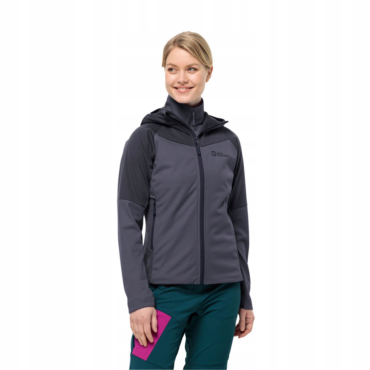 Damska kurtka softshellowa z kapturem Jack Wolfskin Brisstal Hoody M