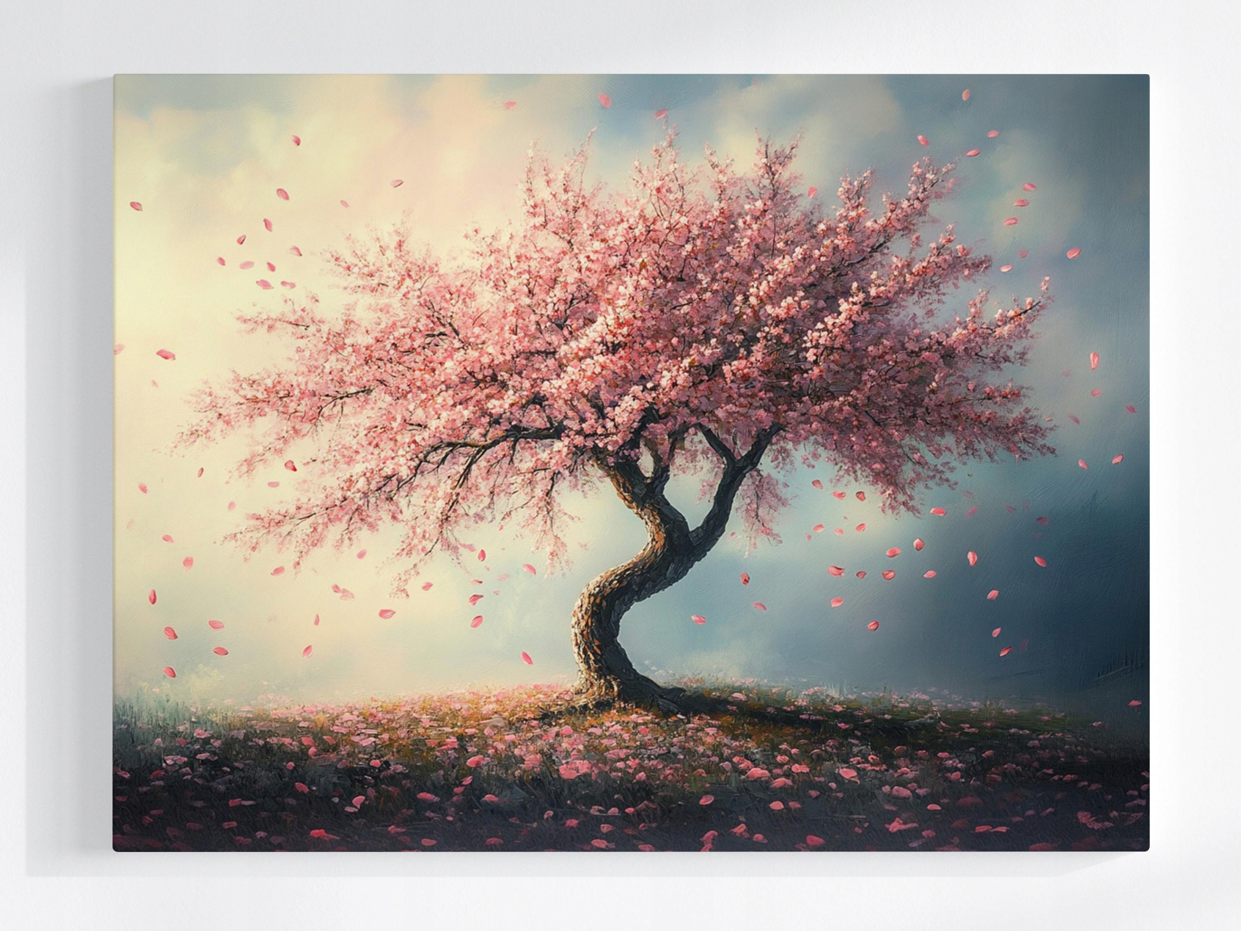 Obraz Na Plátně Canvas Příroda Dřevo Květiny Višeň Jaro 100x75