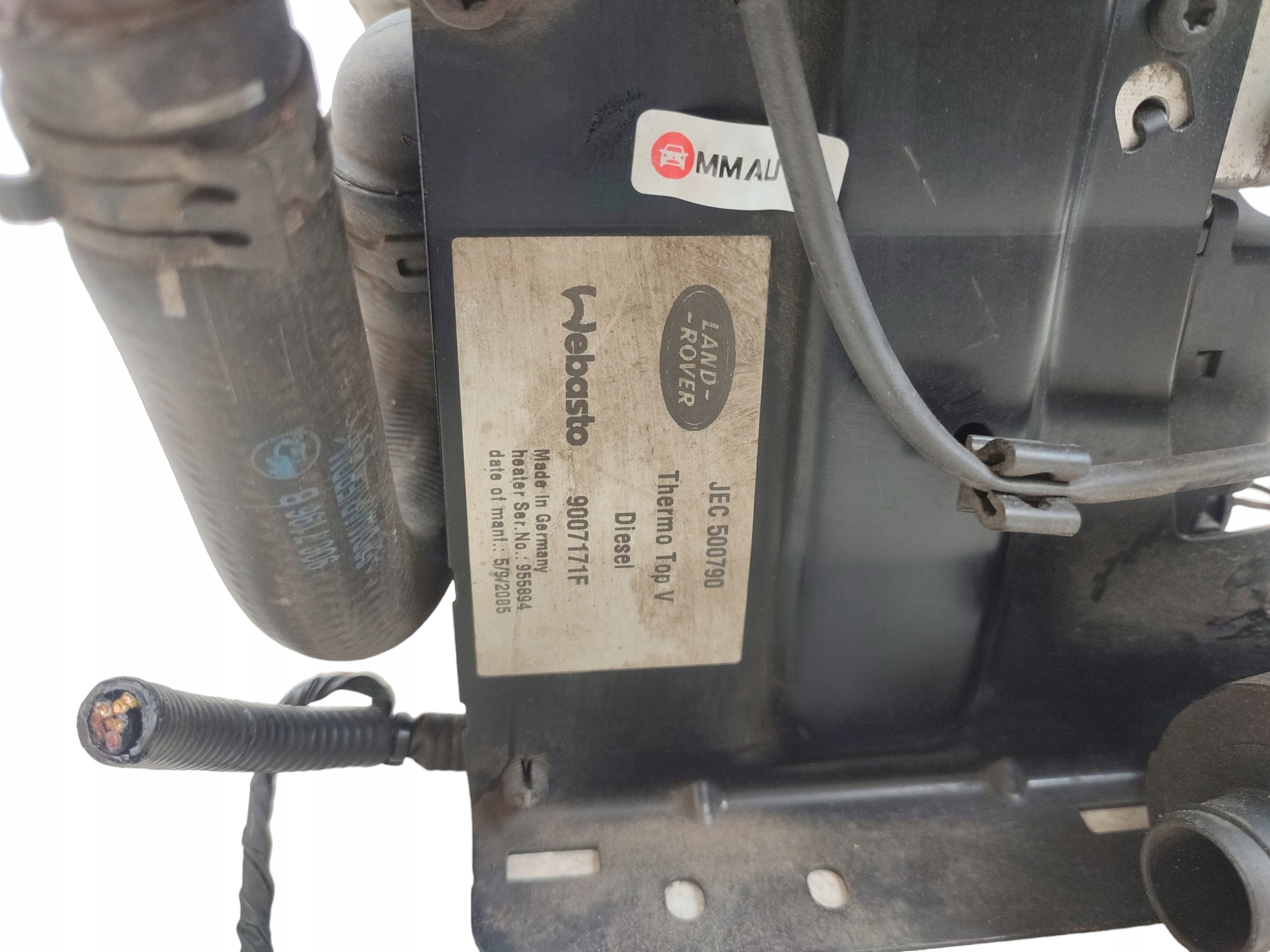 WEBASTO DOGRZEWACZ THERMO TOP V LAND ROVER DISCOVERY III JEC500790 9007171F Producent części Land Rover OE