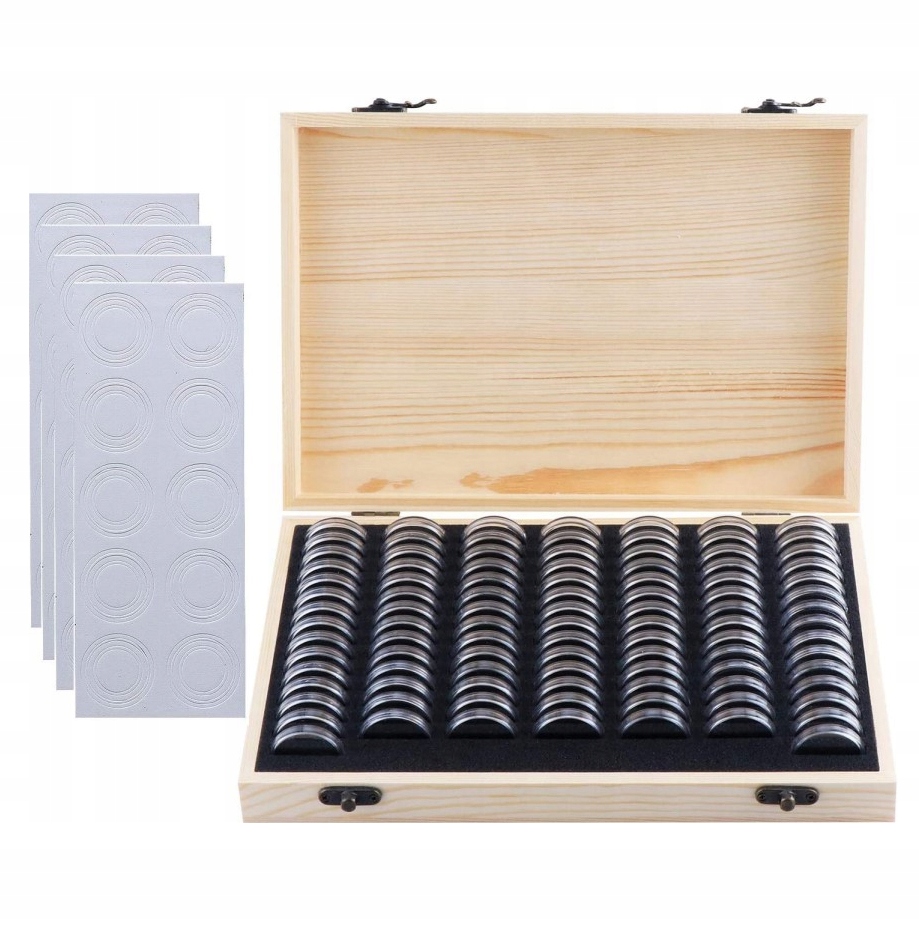 Krabička Na Mince Ze Dřeva 100 Kusů