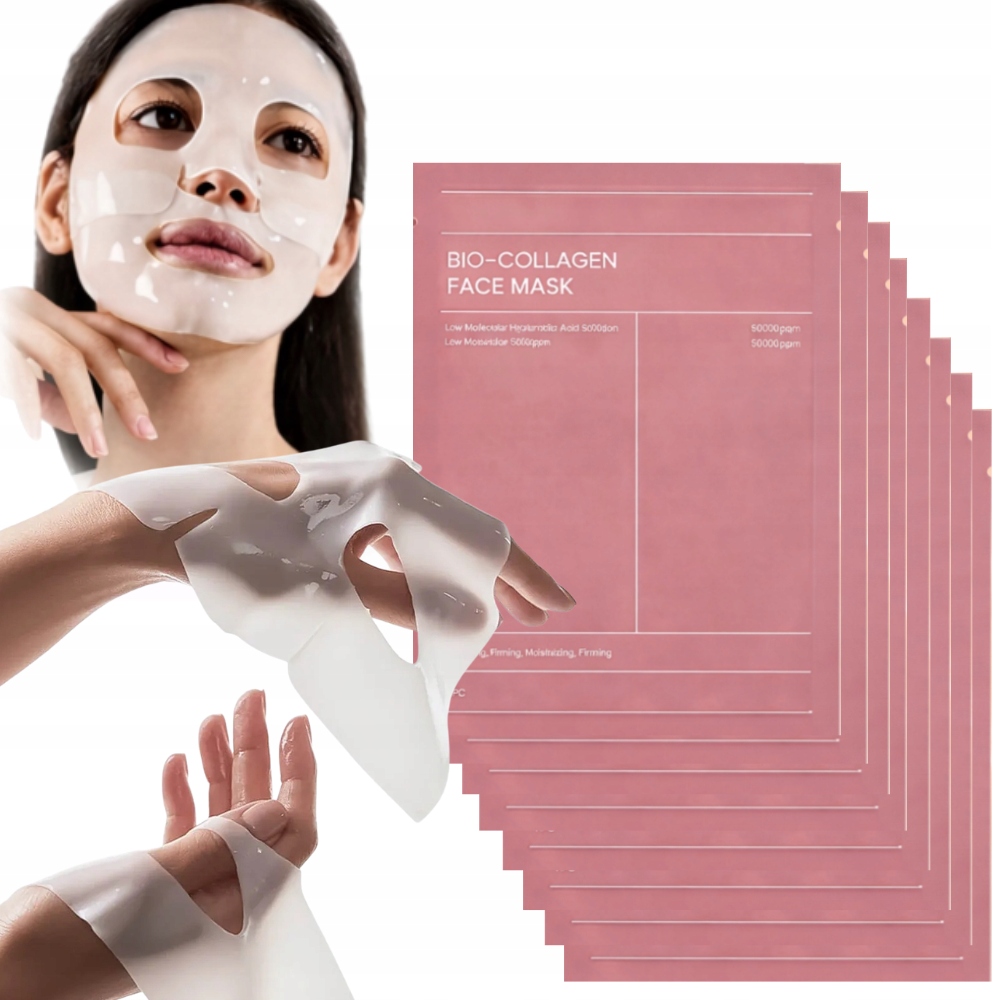 10 x Maska Koreańska Kolagenowa Hydrożelowa Real Deep Bio-collagen Skin