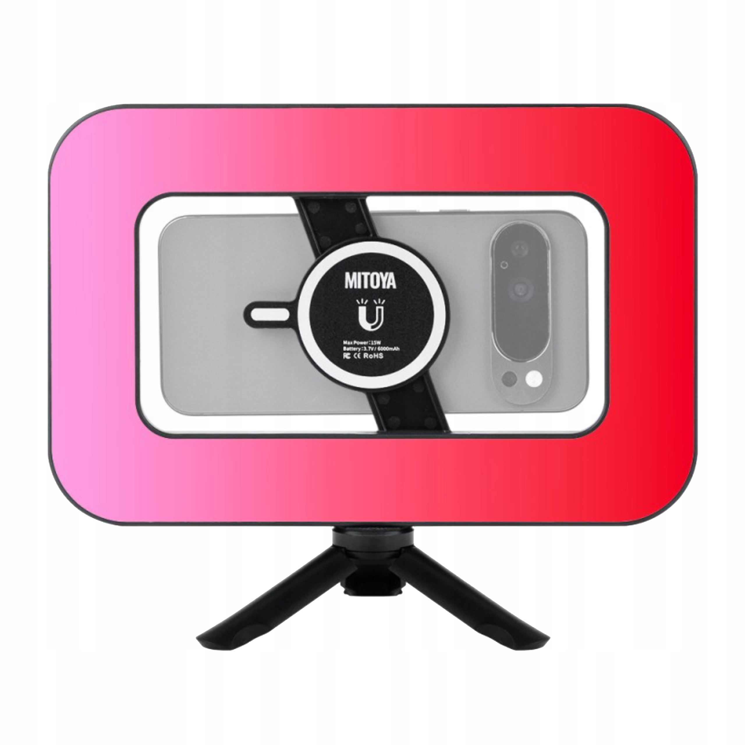 Lampa Led Rgb Z Magnetycznym Uchwytem Do Telefonu 2500-6500K Rgb 15W Mitoya