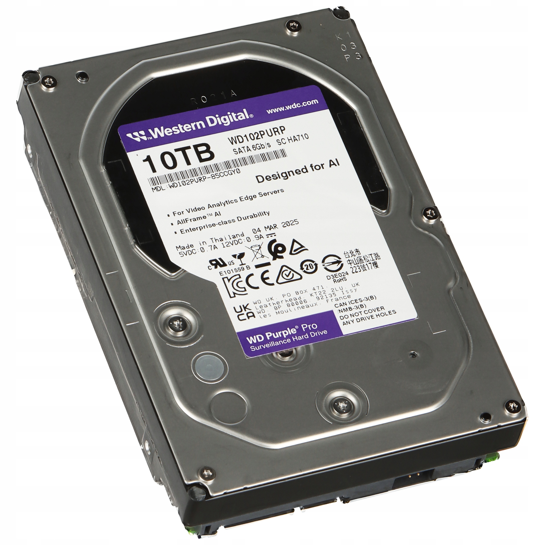 Disk Pre Rekordér HDD-WD102PURP 10TB 24/7 Western Digital