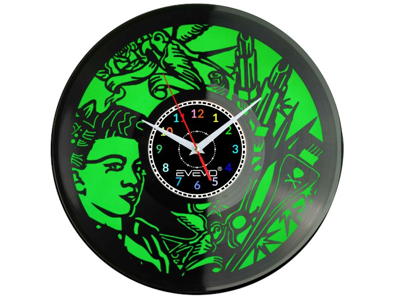 Kadeřnický Salon Studio Krásy Krása Nástěnné Hodiny Fluorescenční Pozadí Pl