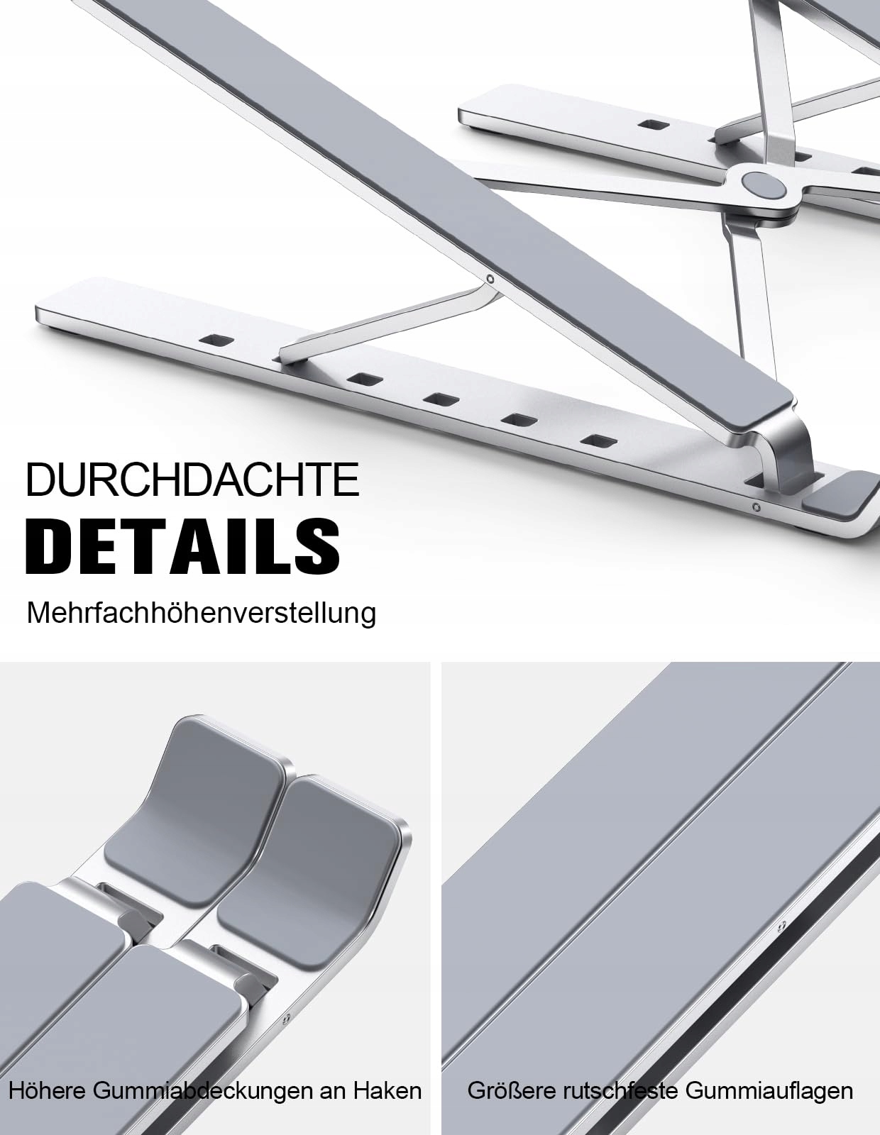 BABACOM Aluminiowy Stojak Na Laptopa Regulowany Kompatybilny Z MacBook — miniatura 5