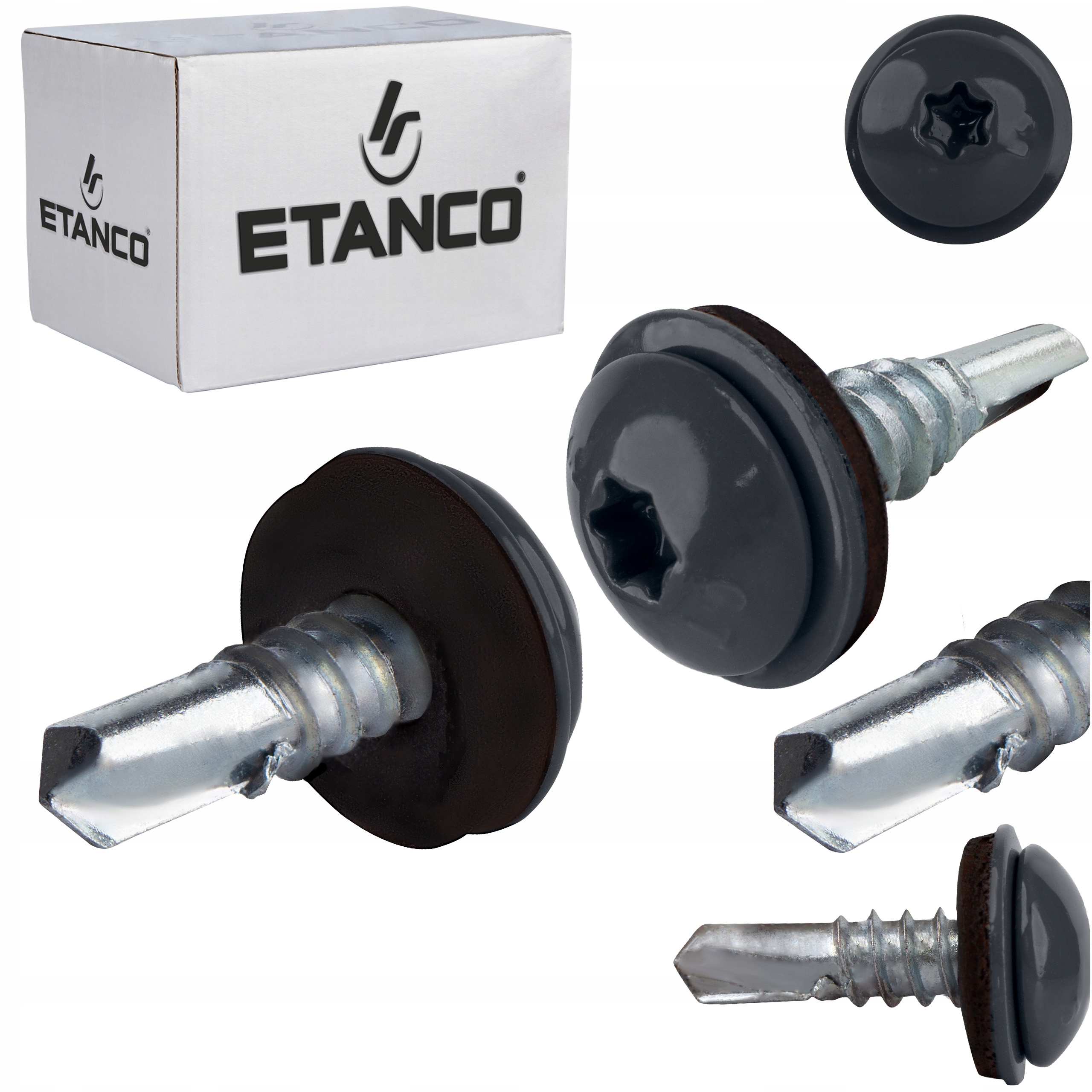 Wkręty do metalu Torx 5mm 5,5x19 mm Ral 7016 250 szt. Etanco GT5 Ph Z14