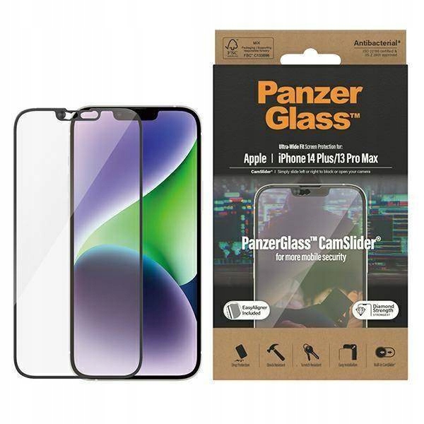 Tvrzené Sklo 5D pro iPhone 14 Plus 13 Pro Max PanzerGlass CamSlider