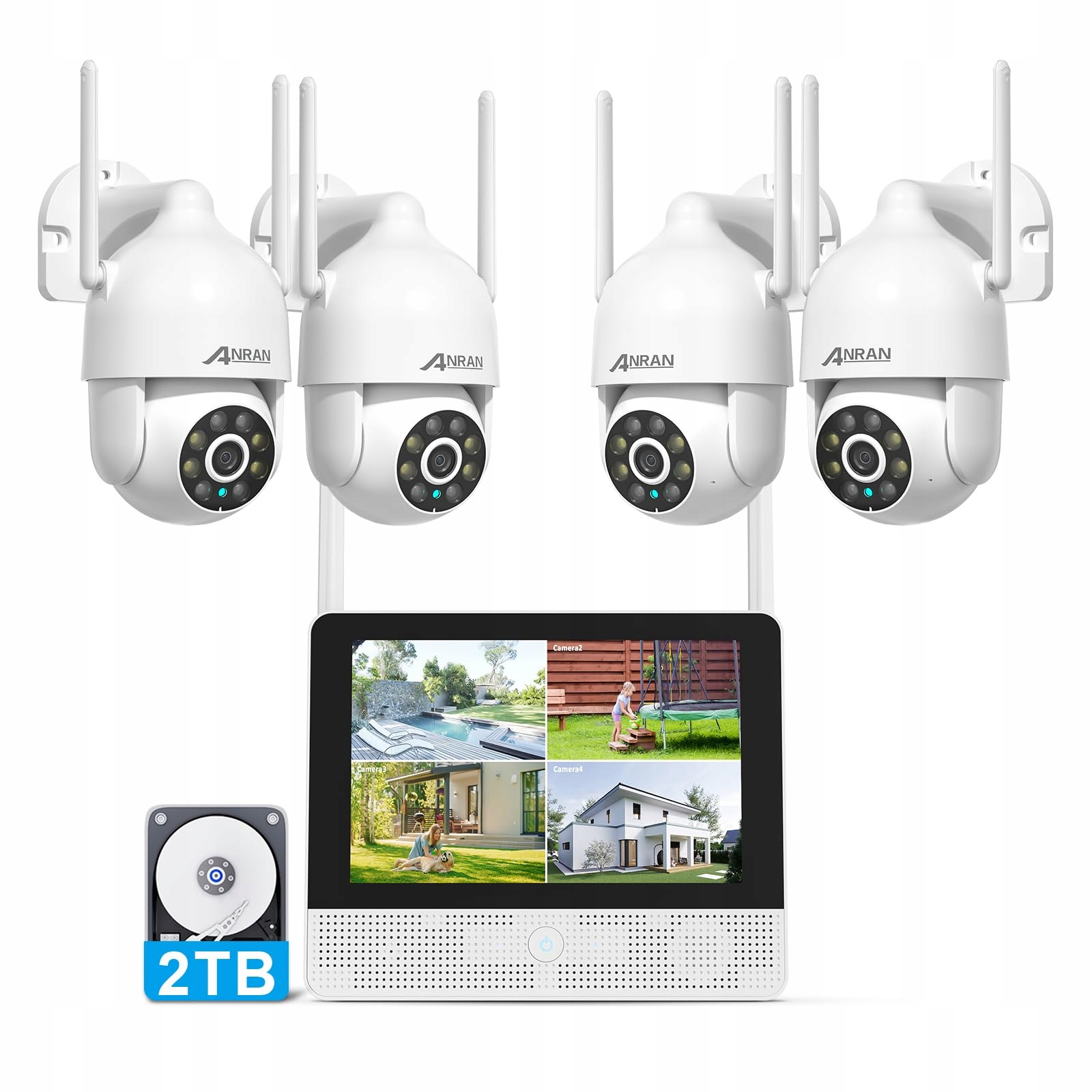 Anran Sada na monitorovanie kamery 3K/5MP Ptz WiFi monitor 8CH 10.5