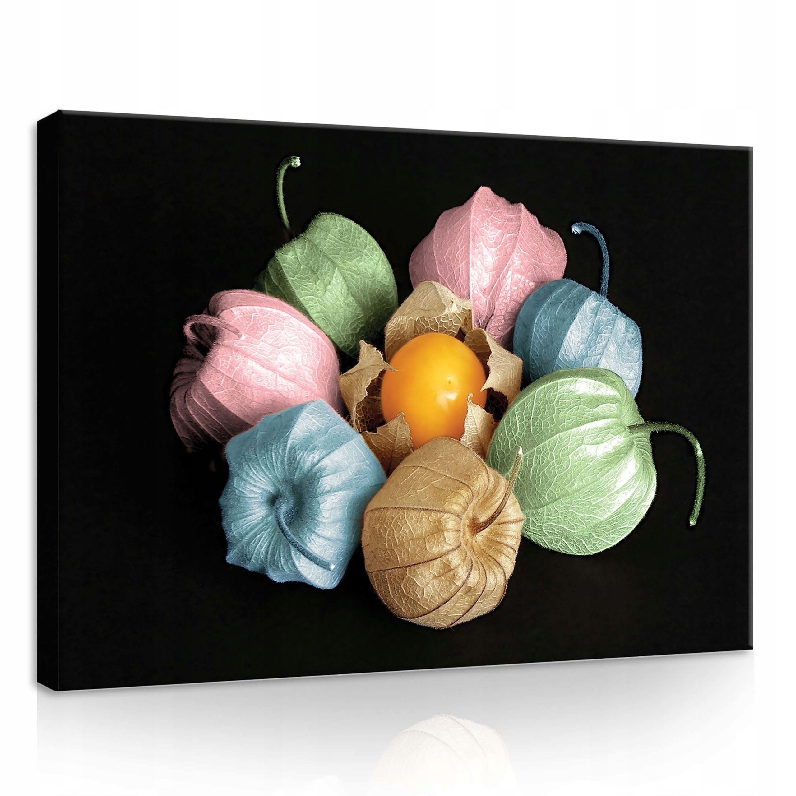 Obraz 70x50 Mochyně zátiší oranžová zelená ovoce podzim