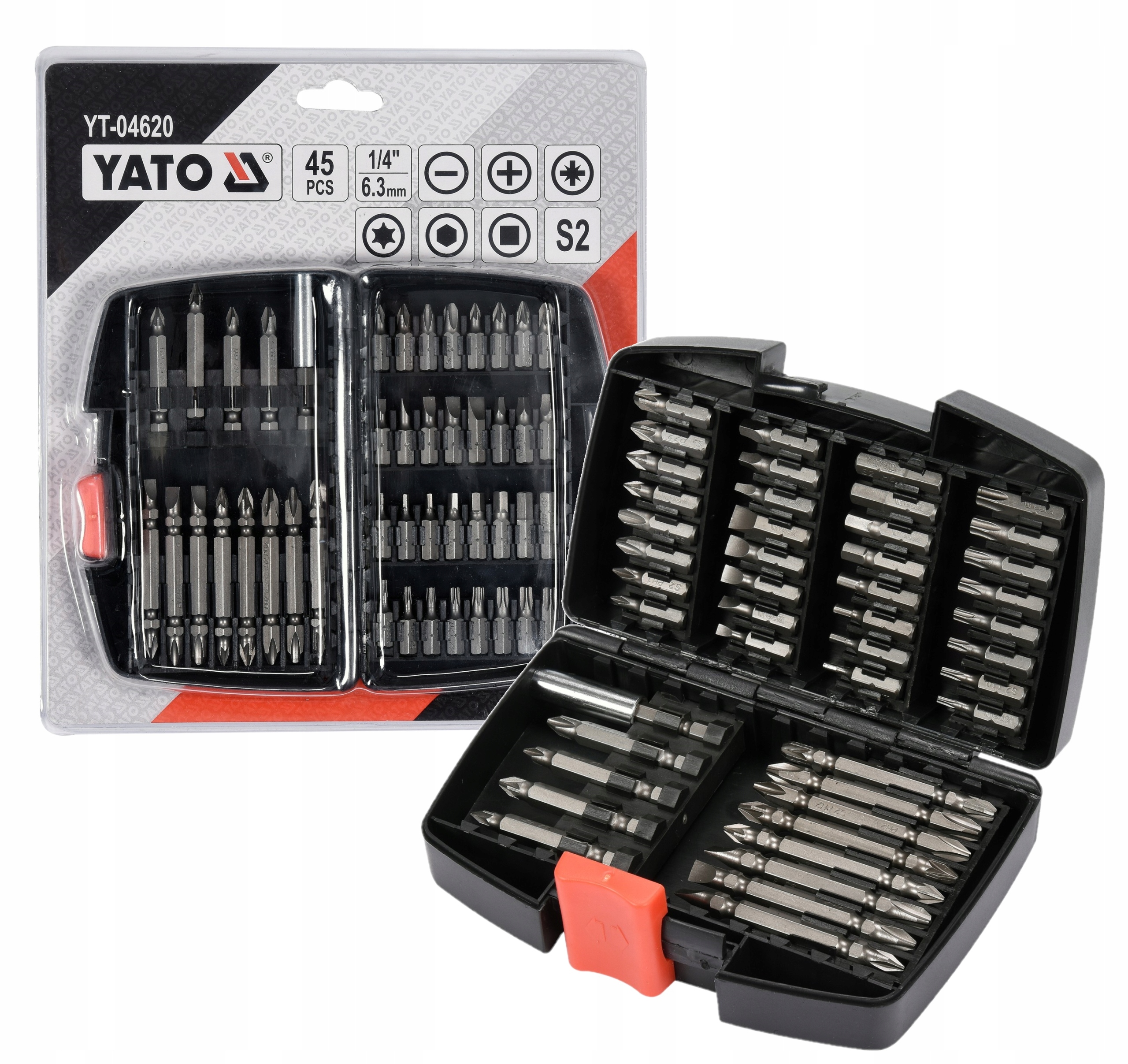 

Zestaw Bitów Torx Hex Spline 45 Szt. Yato YT-04620