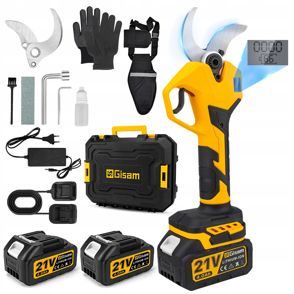 Akumulátorové Záhradné Nožnice Na Konáre 40MM 2 Aku