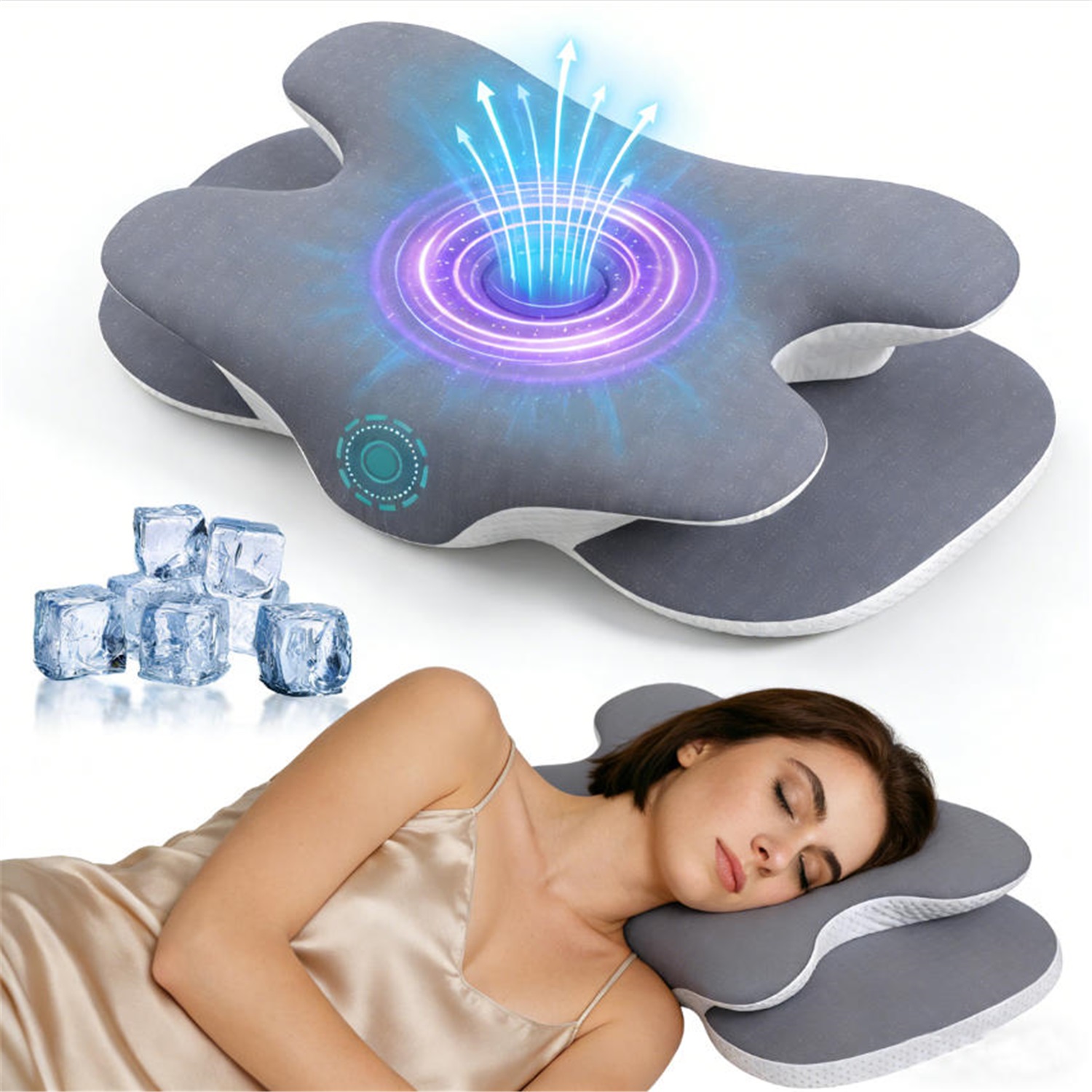 Poduszka Ortopedyczna Motylkowa Z Pianki Memory Podtrzymująca Szyję