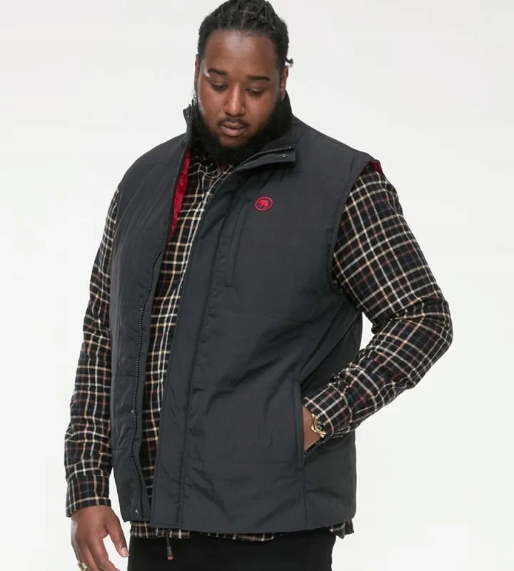 Velká pánská černá vesta bez rukávů FELIPE-D555