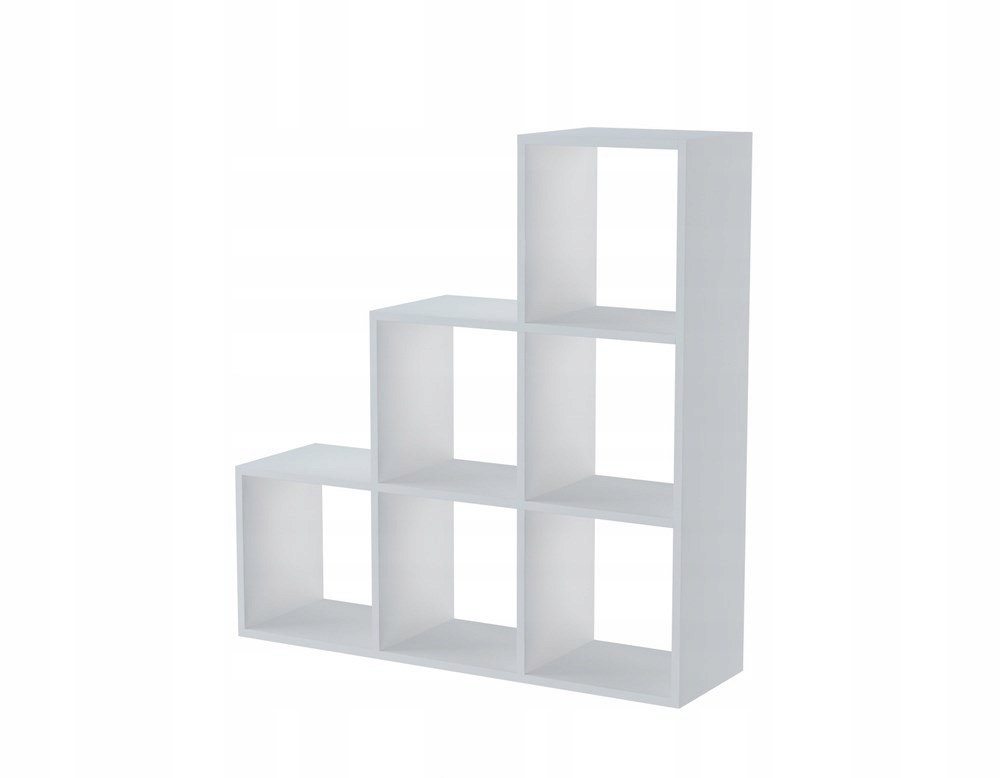 REGAŁ KOMOROWY BIUROWY SZAFKA STOJĄCA PÓŁKI NA KSIĄŻKI BIEL MAT 115 cm