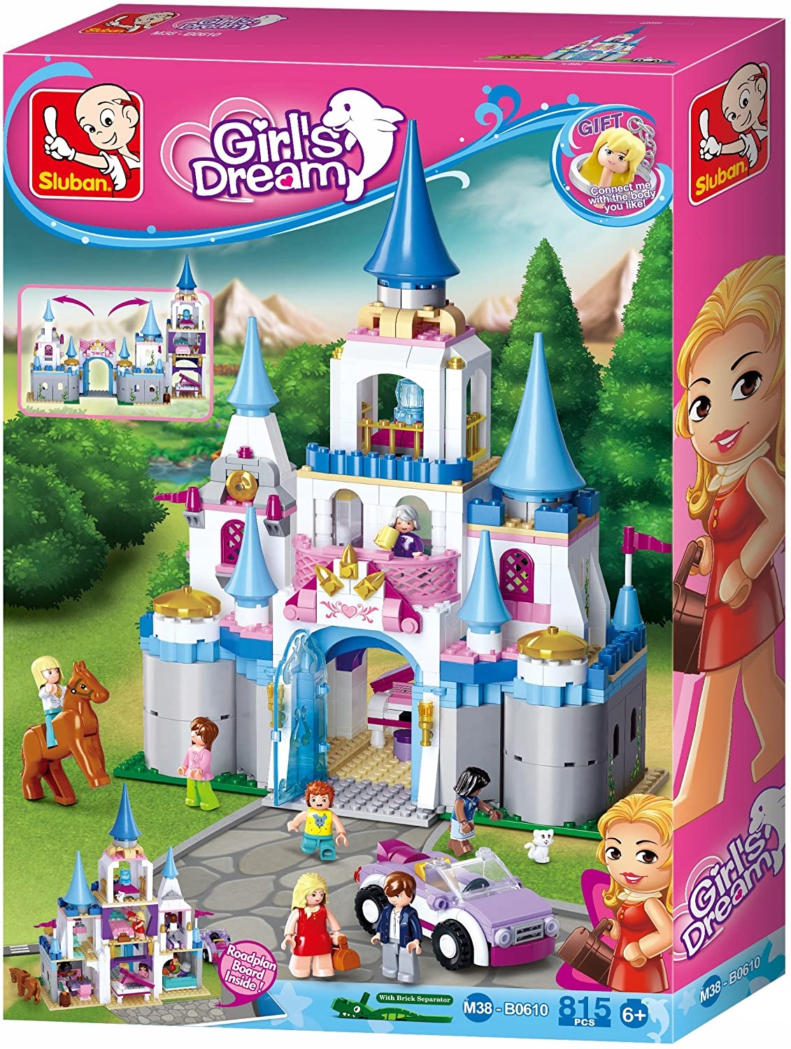 

Klocki Sluban Duży Zamek Księżniczki Pałac 815 el