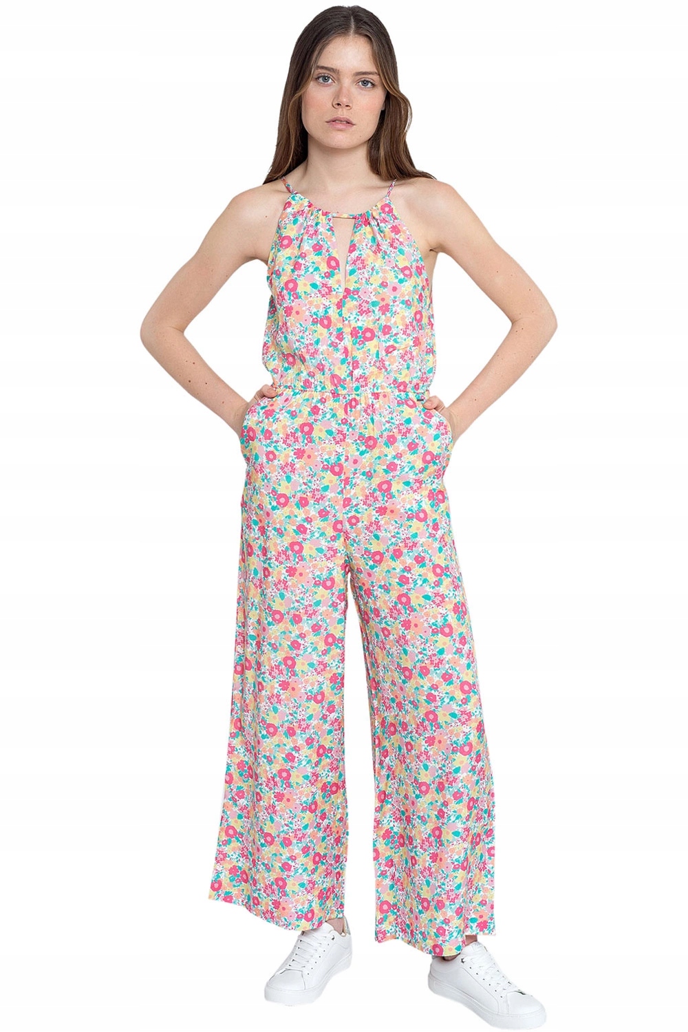 Dámská letní kombinéza Pepe Jeans s barevnými květy a viskózou vel. M