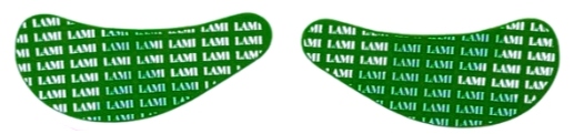 2x Silikonové náplasti pod oči pro separaci Lami Lashes Green
