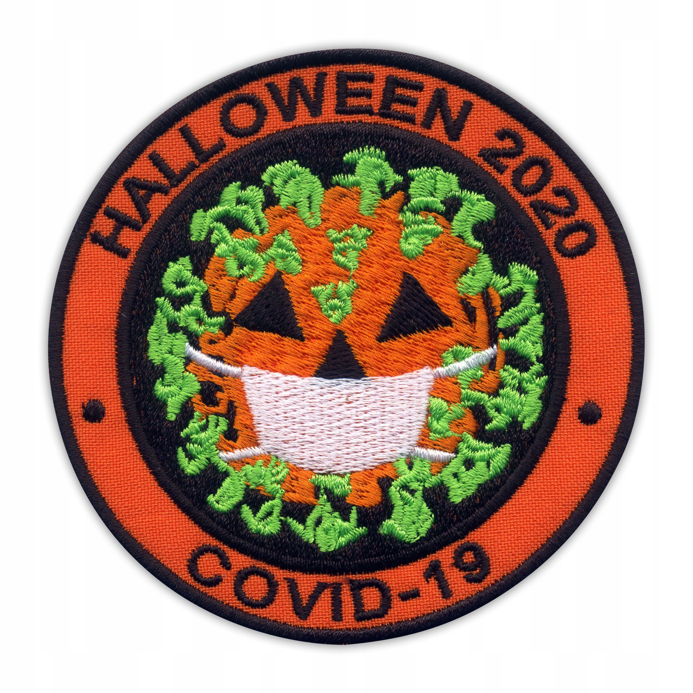 

Naszywka Halloween 2020 wirusowa dynia w maseczce