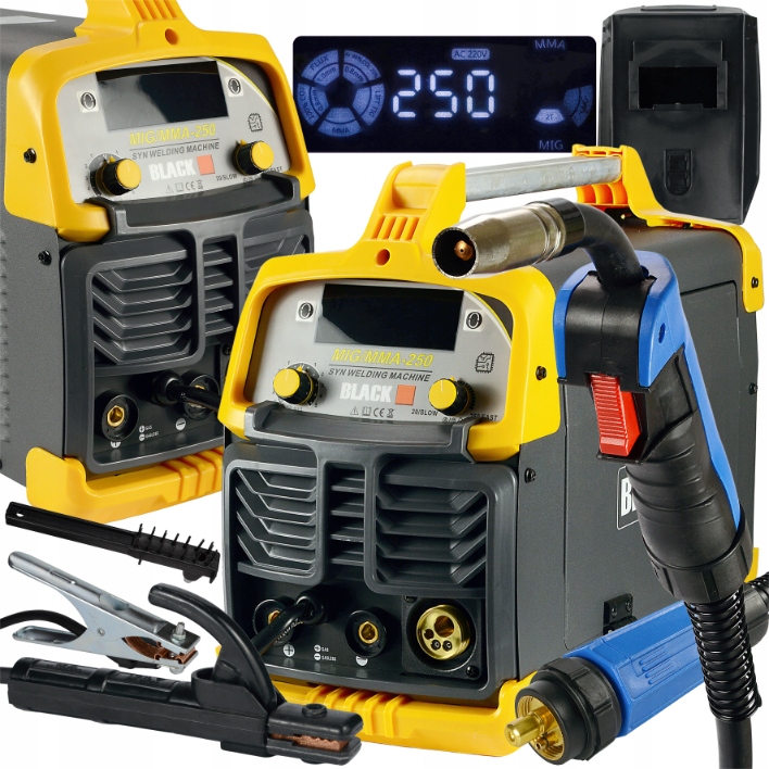 Półautomat spawalniczy Black 20-250A MMA/MIG/MAG