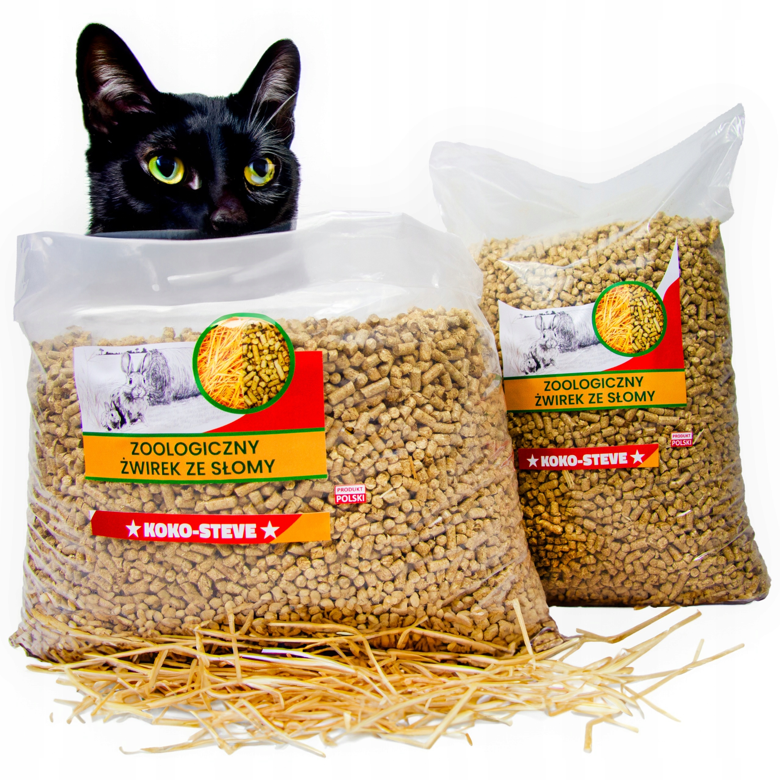 Levně Stelivo Pelety Ze Slámy přírodní ekologické pro kočky králíka a hlodavce 30 kg