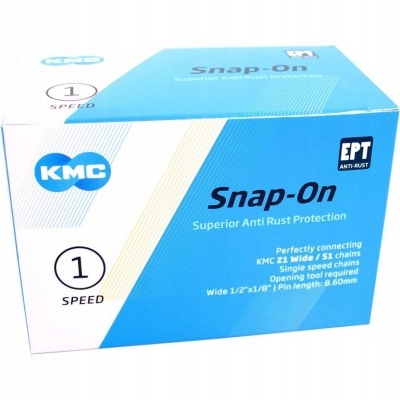 Řetězové spony na kolo Kmc snap-on 1/8 Ept, balení 40 ks