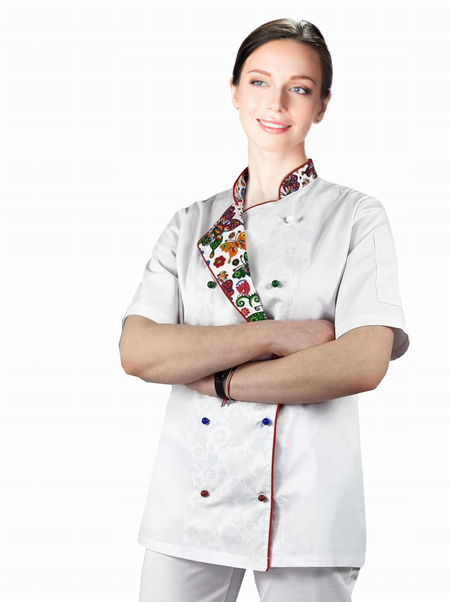 Bluza kucharska kitel Master Chef krótki rękaw