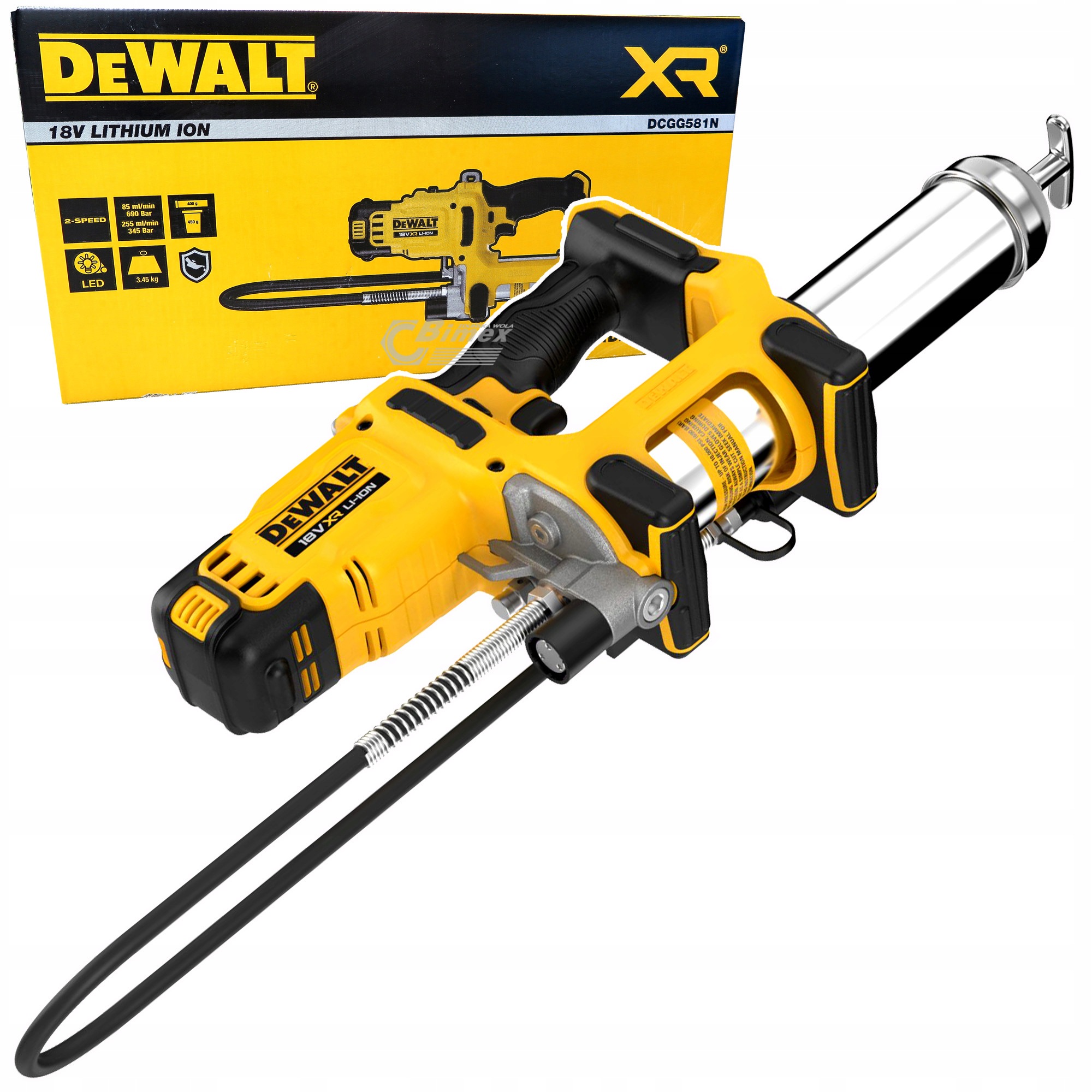 Smarownica dwubiegowa akumulatorowa DeWalt DCGG581N -xj 690bar Body