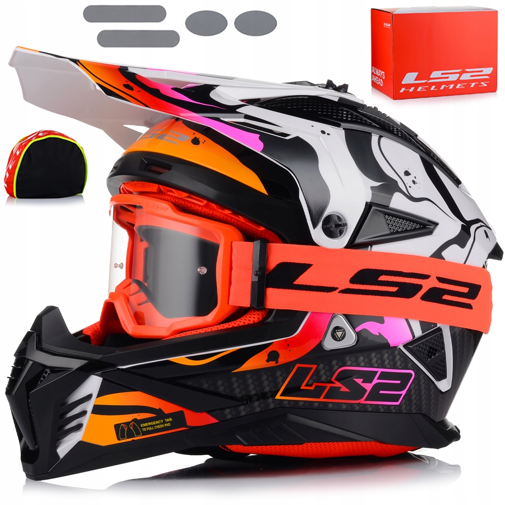 Motocyklová Prilba LS2 MX708 Fast II Okuliare Ľahká Enduro Krossová Štvorkolka