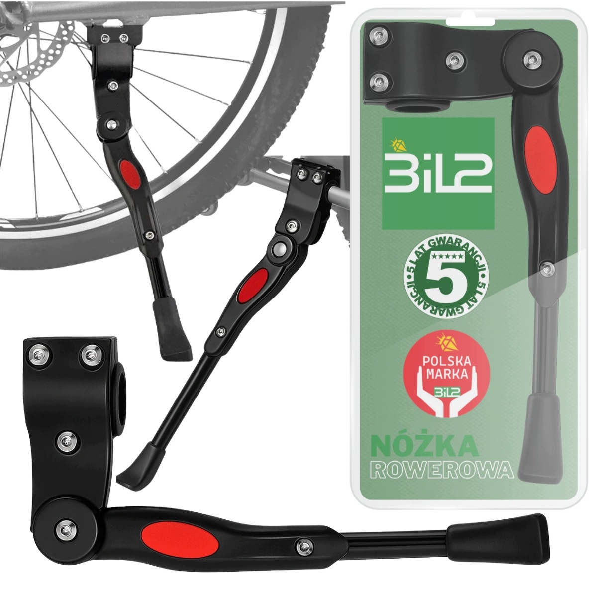 Nóżka Rowerowa Podpórka Stopka Regulowana Do Roweru Tylna Boczna BiL2