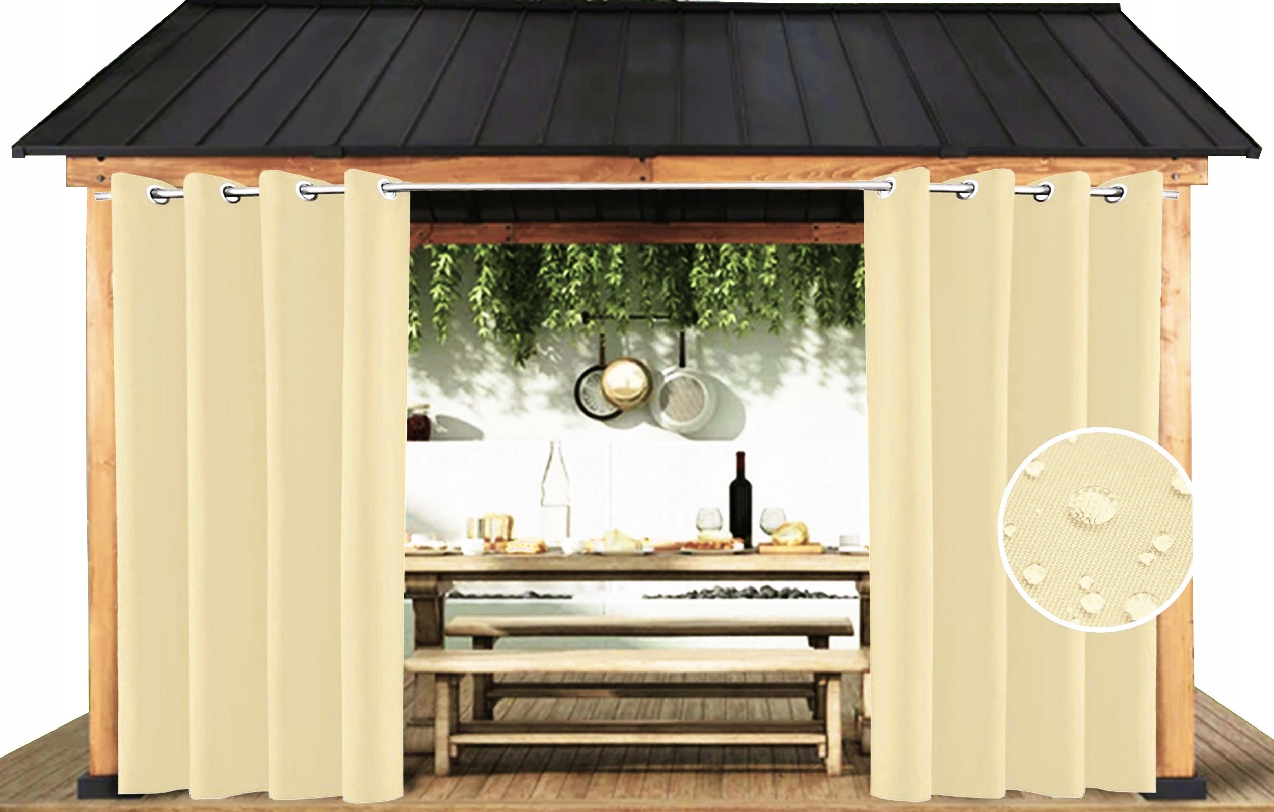 ZASŁONY TARASOWE 155 X 220 CM OGRODOWE ALTANA Długość 220 m