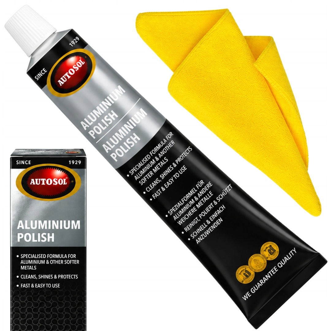 Pasta Polerska Do Aluminium Autosol Aluminium Polish 75 ML Ściereczka