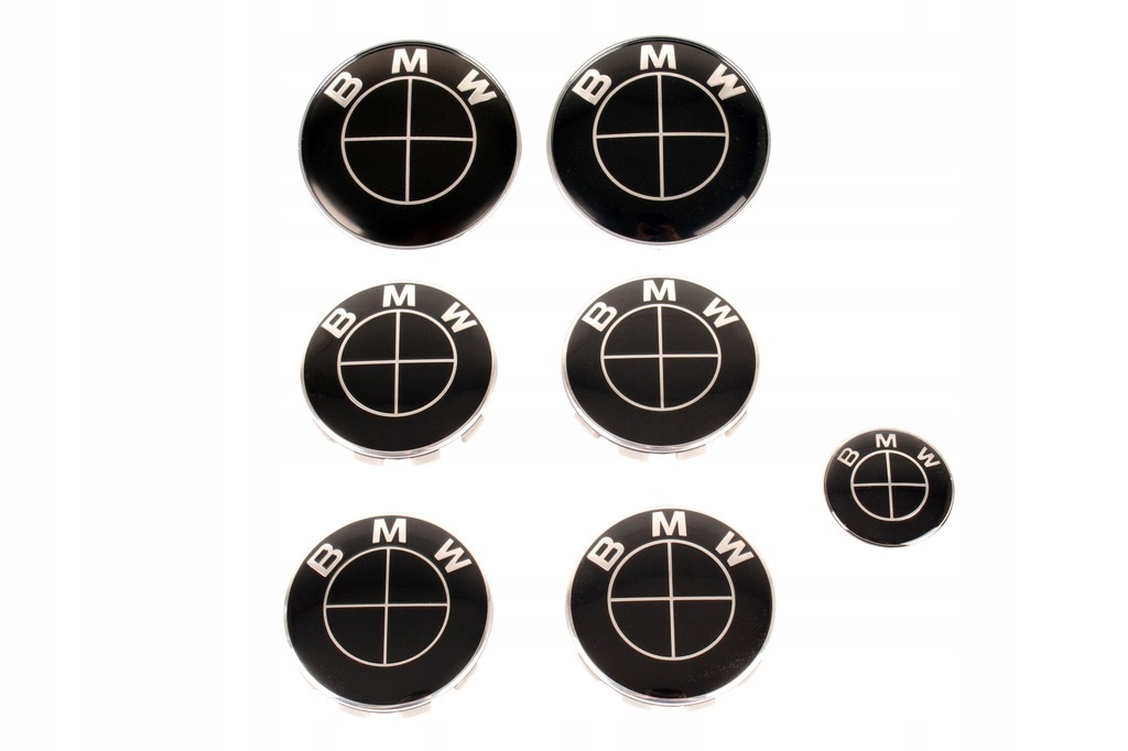 Komplet Znaczek Znaczki Emblematy Full Black Czarne Czarny Bmw E60 Lift LCI