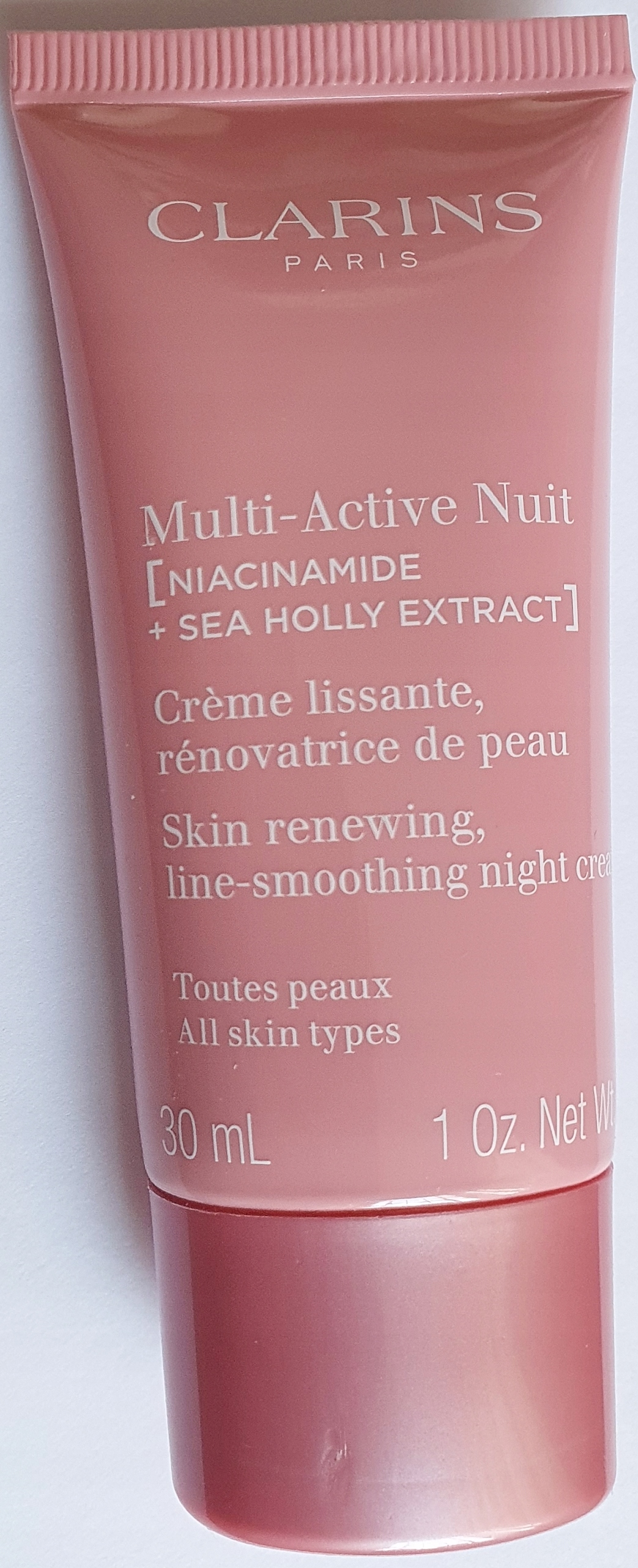 Clarins Multi Active Odmładzający krem do twarzy na noc 30 ml niacynamid
