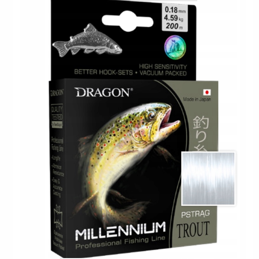 

Żyłka Na Pstraga Dragon Millenium 0,18 MM 200 M