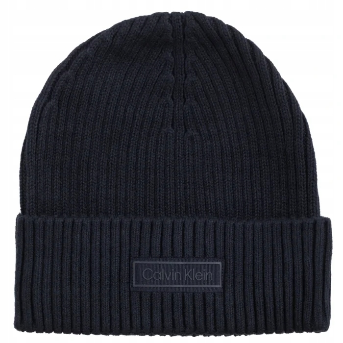 Zimní Čepice Calvin Klein Patch Chunky Beanie LV04D8053G Granátová