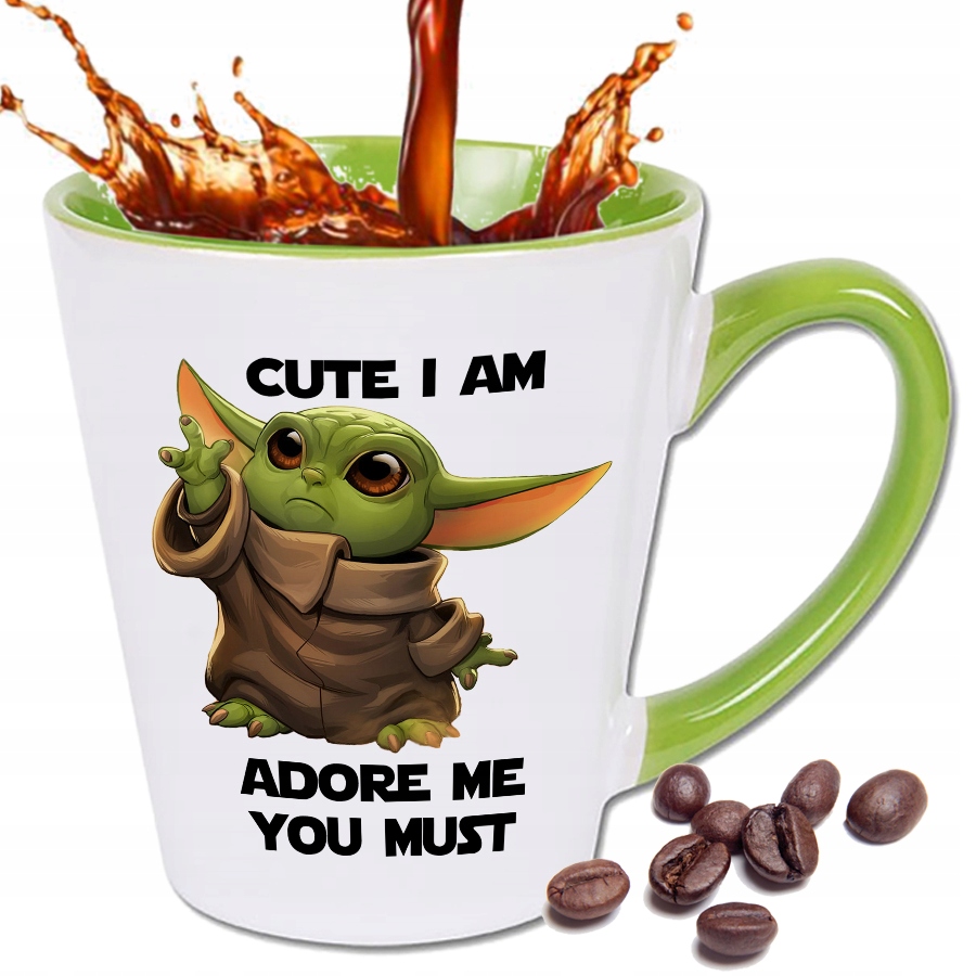 

Kubek Zielony Latte Mały Słodki Baby Yoda