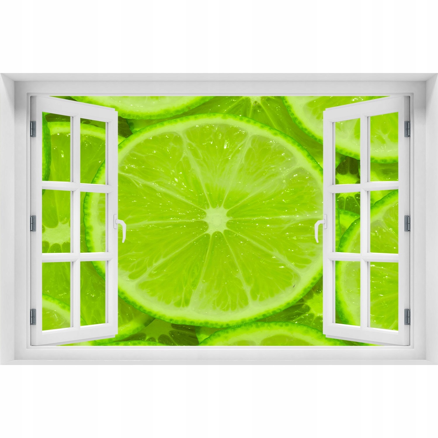 

3D Okno Naklejka ścienna tapeta Limonki 120x80