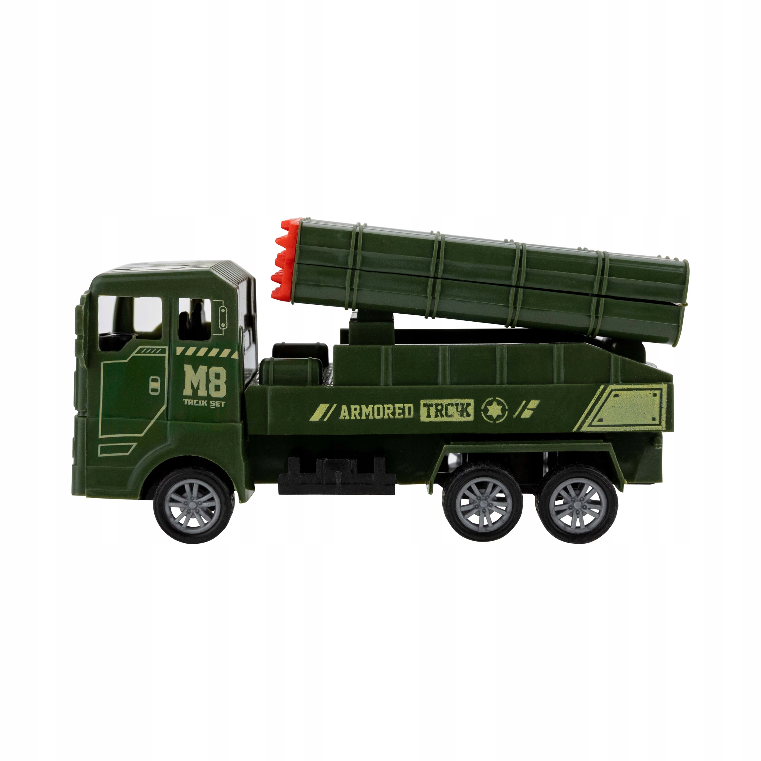 ZESTAW SAMOCHODÓW WOJSKOWYCH 4 SZT. Materiał plastik