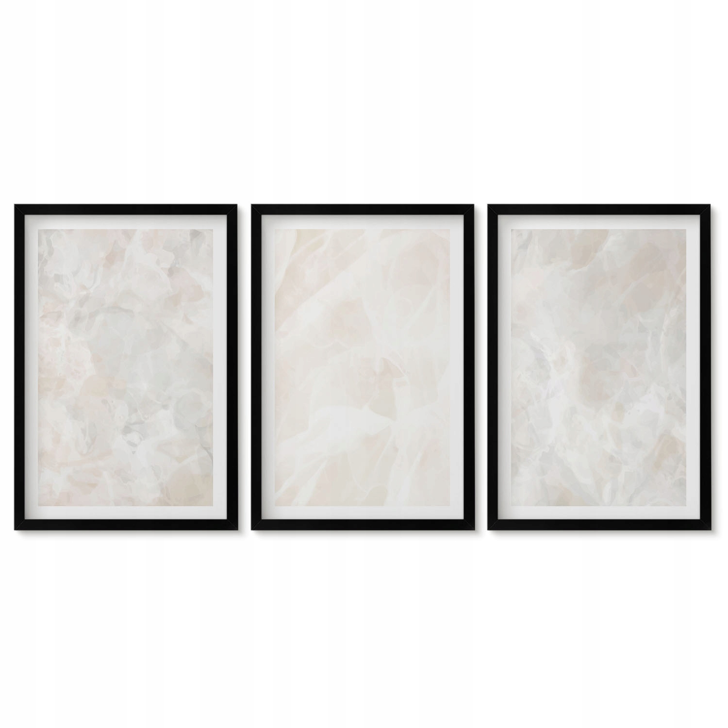 Sada 3 obrazů Triptych Moderní dekorace Pastelové struktury mramoru