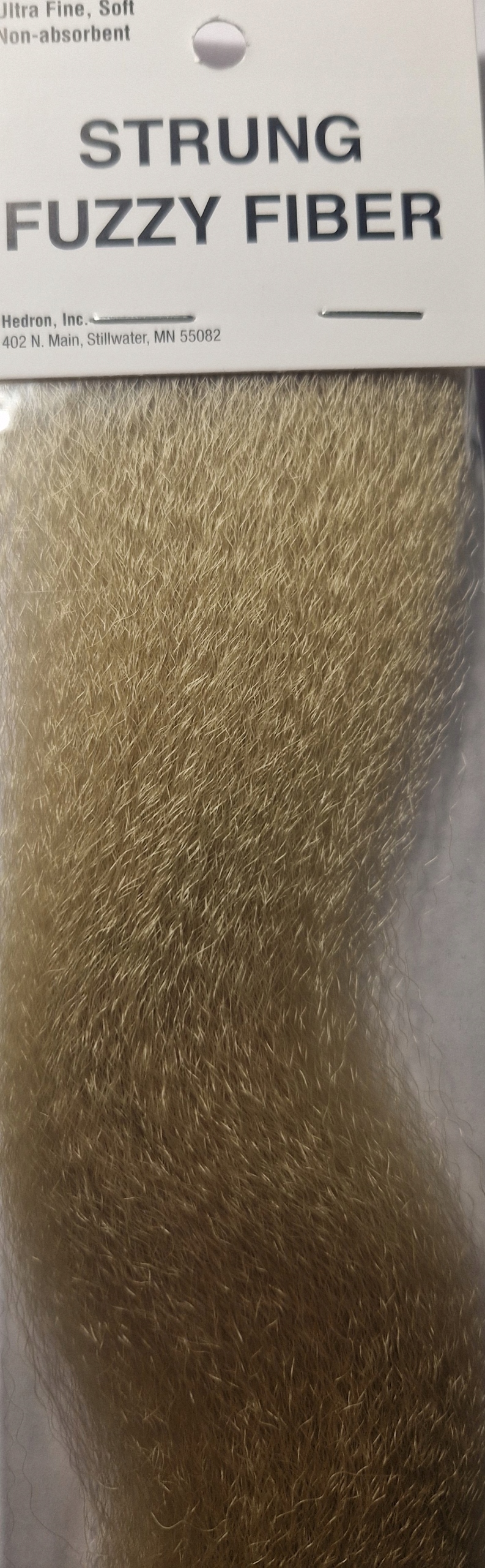 Hedron Strung Fuzzy Fiber Synthetic Tan